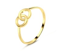 Gold Plated Silver Rings NSR-2832-GP